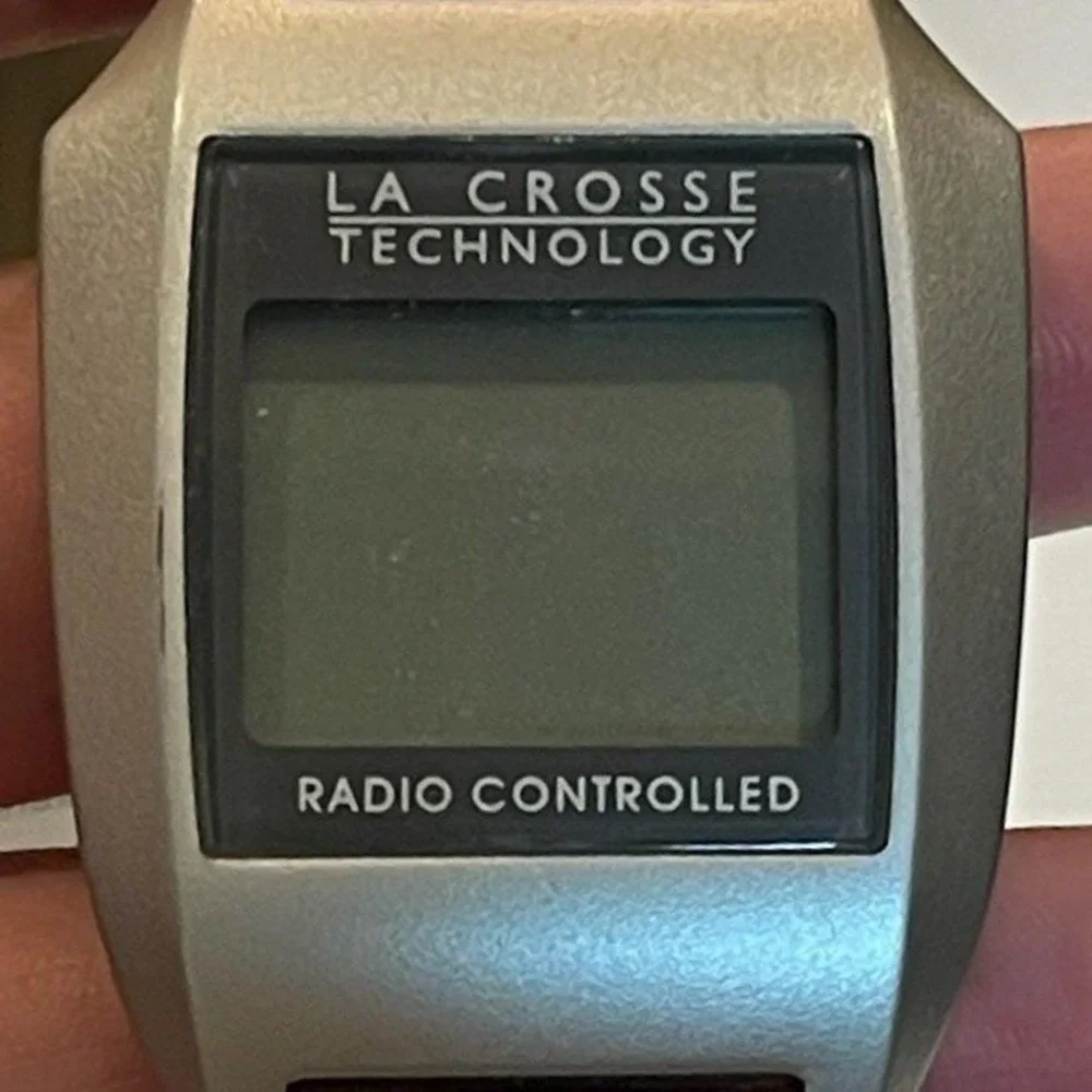 La Crosse Technology Radio Controlled Digital‎ Watch WT-966 Silver Tone Techwear